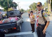 Kepedulian Anggota Saka Bhayangkara Poso untuk Korban Gempa Sulteng