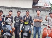 Tunjukkan Bangkit Pascabencana, Komunitas Vespa Reggae Pasigala Touring ke Kalimantan