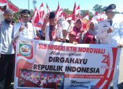 SLB Negeri KTM Morowali Lakukan Kirab Bendera Merah Putih, Bupati dan Wakil Bupati Langsung Turun Podium