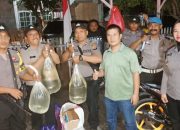 Aparat Polsek Palu Timur Amankan Puluhan Liter Miras Jenis Cap Tikus