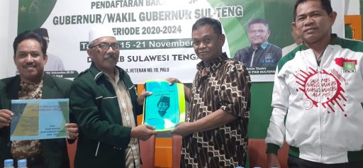 Rusdy Mastura Serahkan Berkas Bacagub Sulteng ke PKB