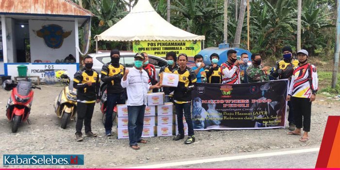 Peduli Petugas Covid-19, Komunitas Motor Maxiowner Poso Bagikan APD dan Sembako