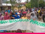 Ratusan Warga dua Desa Tolak Pipanisasi dari Sungai Paneki untuk Huntap Pombewe