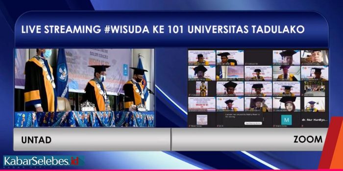 Wisuda 101, Pertama Kali dalam Sejarah UNTAD Palu Gelar Wisuda Secara Online