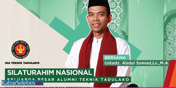 Besok Silaturahim Nasional Virtual IKA FT Untad, Tausyiah Ustad Abdul Somad