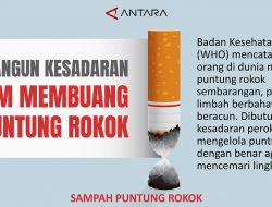 Grafis : Membangun Kesadaran dalam Membuang Puntung Rokok