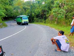 Muatan Berlebihan, Truk Hino Tersendat di Tanjakan Lipatan Empat Pagimana – Luwuk