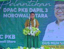 Hadiri Pelantikan DPAC Partai PKB Dapil III Morut, Bupati Delis Serahkan Bantuan 10 Sepeda Motor untuk Gereja