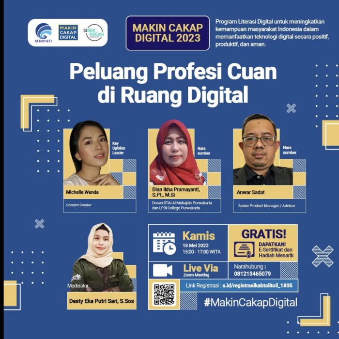 Webinar Kemenkominfo: Peluang Profesi Cuan di Ruang Digital