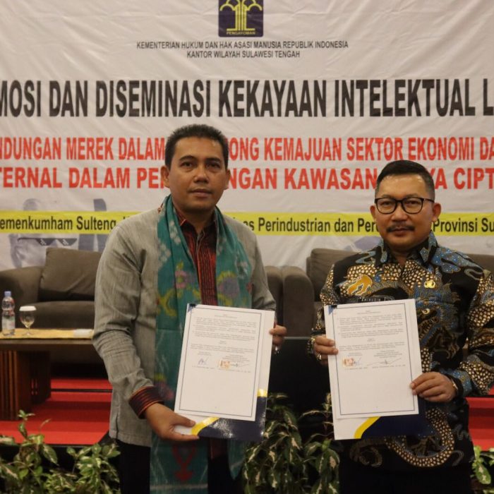 Kanwil Kemenkumham Sulteng Tandatangani MoU Bersama Pemda Banggai Terkait Kekayaan Intelektual