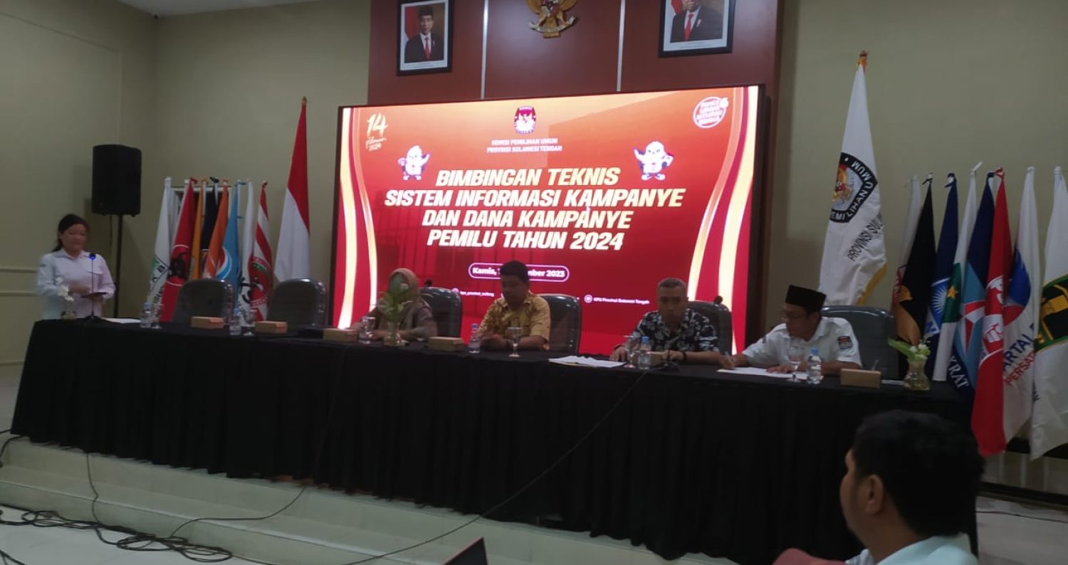 Pastikan Kelancaran Pemilu 2024, KPU Sulteng Gelar Bimbingan Teknis Sikadeka