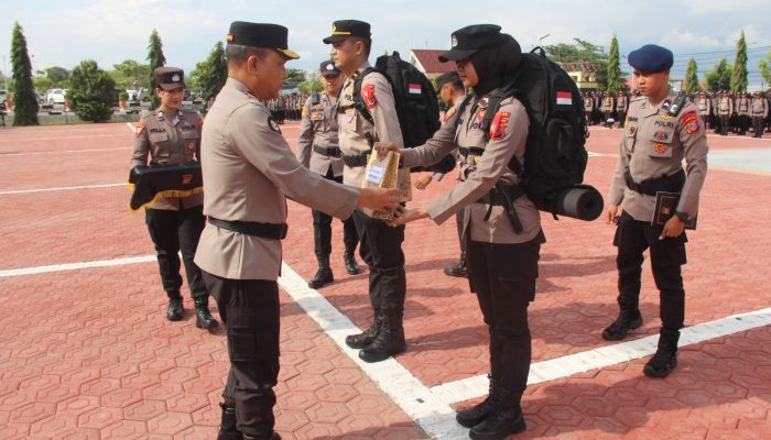 Puluhan Polwan Polda Sulteng Ikut Diterjunkan Pengamanan TPS Pemilu 2024