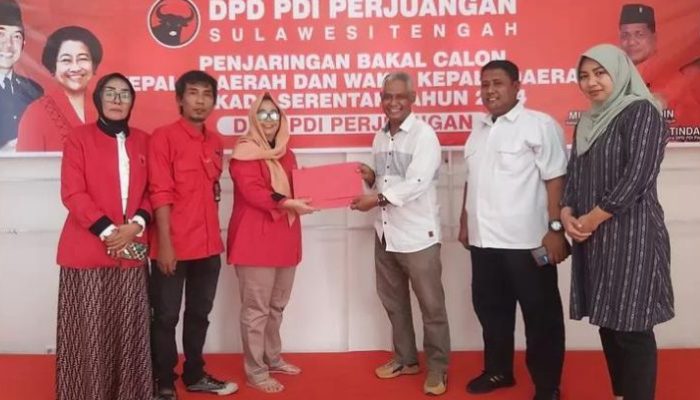 Gubernur Rusdy Mastura Ambil Formulir Bakal Calon Gubernur dari PDIP untuk Pilgub 2024