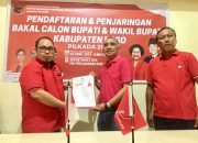 Tinggalkan Verna, Wabup Poso Yasin Mangun Daftar Bakal Calon Bupati di PDIP