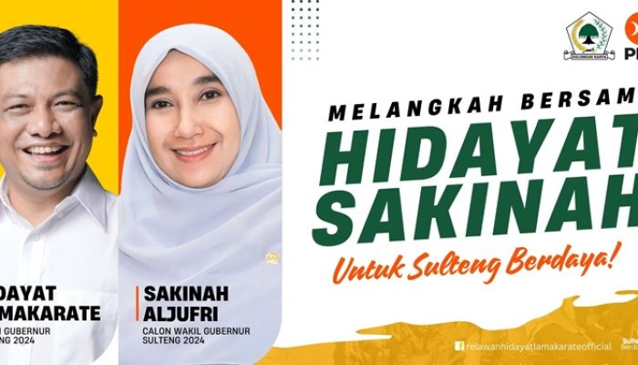 Hampir Pasti Gunakan Golkar dan PKS, Hidayat Lamakarate : Insya Allah Jika Menjadi Ketetapan Saya Berpasangan dengan Sakinah Aljufri