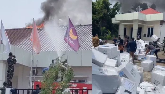 Kantor KPU Morowali Terbakar, Polres Morowali Jamin Keamanan Logistik