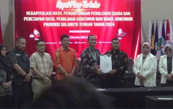 KPU Sulteng Tetapkan Hasil Pilgub 2024, Anwar Hafid-Reny Lamadjido Menangi Pemilihan