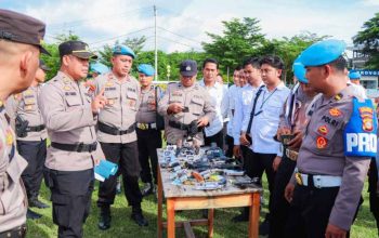 Propam Polres Banggai Tarik Puluhan Senjata Api Genggam dan Amunisi karena Izin Kedaluwarsa