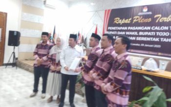 Ilham-Surya Ditetapkan Sebagai Bupati dan Wakil Bupati Terpilih Tojo Unauna